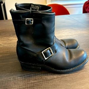 Frye Harness Leather Moto Boots